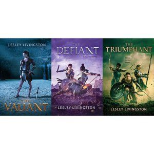 The Valiant Trilogy by Lesley Livingston Defiant Triumphant Hardcover Roman War